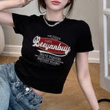 ミレニアル学園風 ゆるカワコーデ☆ギャル風 スリムショート半袖Tシャツ | 17kg | 詳細画像4