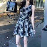 ミレニアル学園風 ゆるカワコーデ☆ビンテージ感ウエストシェイプギンガムワンピ | 17kg | 詳細画像2 