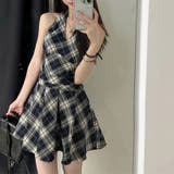 ミレニアル学園風 ゆるカワコーデ☆ビンテージ感ウエストシェイプギンガムワンピ | 17kg | 詳細画像4 