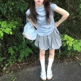 ミレニアル学園風 ゆるカワコーデ ブルー系ストライプ | 17kg | 詳細画像4