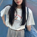 ミレニアル学園風 ゆるカワコーデ☆シンプル韓国風 犬プリント 半袖Tシャツ | 17kg | 詳細画像6
