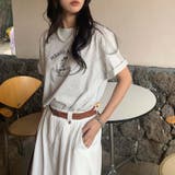 ミレニアル学園風 ゆるカワコーデ☆シンプル韓国風 犬プリント 半袖Tシャツ | 17kg | 詳細画像7