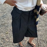 ミレニアル学園風 ゆるカワコーデ ハイウエストワイドデニムハーフパンツ | 17kg | 詳細画像4