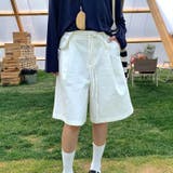 ミレニアル学園風 ゆるカワコーデ ハイウエストワイドデニムハーフパンツ | 17kg | 詳細画像5