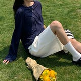 ミレニアル学園風 ゆるカワコーデ ハイウエストワイドデニムハーフパンツ | 17kg | 詳細画像7