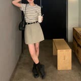 ミレニアル学園風 ゆるカワコーデ☆清楚なハイウエスト Aラインミニスカート | 17kg | 詳細画像6 