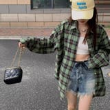 ミレニアル学園風 ゆるカワコーデ ビンテージ感グリーンチェック | 17kg | 詳細画像8 