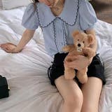 ミレニアル ゆるカワコーデ☆パフスリーブブルーベビードールカラーシャツ | 17kg | 詳細画像14 