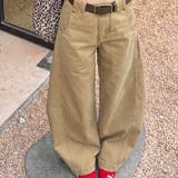 ゆるカワコーデ 米風ヴィンテージ風ライン入りカーブパンツ | 17kg | 詳細画像6