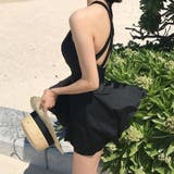 ゆるカワコーデ ブラック大きいサイズ水着 ぽっちゃり女性用 | 17kg | 詳細画像1