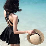 ゆるカワコーデ ブラック大きいサイズ水着 ぽっちゃり女性用 | 17kg | 詳細画像10