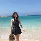 ゆるカワコーデ ブラック大きいサイズ水着 ぽっちゃり女性用 | 17kg | 詳細画像11