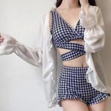 ゆるカワコーデ セクシー千鳥格柄スイムウェア ハイウエスト | 17kg | 詳細画像5