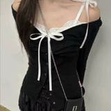 ゆるカワコーデ☆レースキャミソール＋細見え長袖カーディガン 2点セットトップス | 17kg | 詳細画像2 