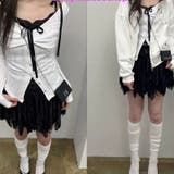 ゆるカワコーデ☆レースキャミソール＋細見え長袖カーディガン 2点セットトップス | 17kg | 詳細画像3 