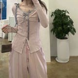 ゆるカワコーデ☆レースキャミソール＋細見え長袖カーディガン 2点セットトップス | 17kg | 詳細画像5 