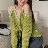 ゆるカワコーデ☆辣妹風 クロップド丈 メッシュニット日焼け対策カーディガン | 17kg | 詳細画像8 