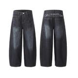 ゆるカワコーデ アメリカンカーブシルエット ワイドレッグウォッシュジーンズ | 17kg | 詳細画像9