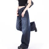 ゆるカワコーデ アメリカンカーブシルエット ワイドレッグウォッシュジーンズ | 17kg | 詳細画像7