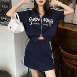 ゆるカワコーデ☆夏痩せ見えスポーツ風 セットブルー半袖 | 17kg | 詳細画像37 