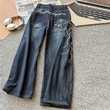 ゆるカワコーデ☆ウォッシュ加工 刺繍ワイドジーンズ | 17kg | 詳細画像59 