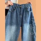 ゆるカワコーデ☆ウォッシュ加工 刺繍ワイドジーンズ | 17kg | 詳細画像64 