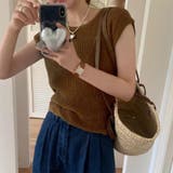 ゆるカワコーデ☆デザイン背中リボン 薄手ニットトップス | 17kg | 詳細画像3 