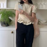 ゆるカワコーデ☆少女風花縁パフスリーブ 半袖シャツ | 17kg | 詳細画像20 