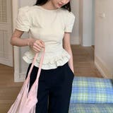 ゆるカワコーデ☆少女風花縁パフスリーブ 半袖シャツ | 17kg | 詳細画像8 