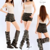 ゆるカワコーデ☆ヒョウ柄 ハイウエストスキニーデニムショーツ | 17kg | 詳細画像1