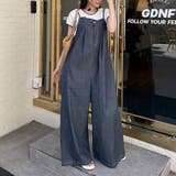 ゆるカワコーデ☆2色デザイン感カジュアルサロペットオールインワン | 17kg | 詳細画像4 