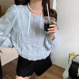 ゆるカワコーデ☆レース切り替えフリルラウンドネック長袖シャツ | 17kg | 詳細画像6 
