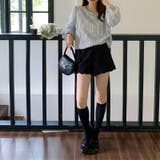 ゆるカワコーデ☆レース切り替えフリルラウンドネック長袖シャツ | 17kg | 詳細画像7 