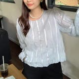 ゆるカワコーデ☆レース切り替えフリルラウンドネック長袖シャツ | 17kg | 詳細画像9 