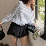 ゆるカワコーデ☆レース切り替えフリルラウンドネック長袖シャツ | 17kg | 詳細画像19 
