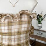 ゆるカワコーデ☆アシンメトリーなフリル付きオフショルダーチェック柄ベスト | 17kg | 詳細画像6