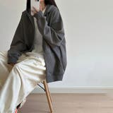 ゆるカワコーデ ヴィンテージ風グレー フーディー | 17kg | 詳細画像2 
