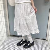 ゆるカワコーデ チェック柄リボン付きワンピース風ブラウス＋ミディ丈スカートセット | 17kg | 詳細画像5 