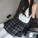ゆるカワコーデ チェック柄リボン付きワンピース風ブラウス＋ミディ丈スカートセット | 17kg | 詳細画像18 
