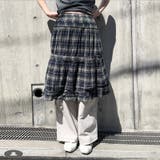 ゆるカワコーデ チェック柄リボン付きワンピース風ブラウス＋ミディ丈スカートセット | 17kg | 詳細画像19 