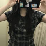 ゆるカワコーデ チェック柄リボン付きワンピース風ブラウス＋ミディ丈スカートセット | 17kg | 詳細画像22 