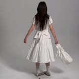 ゆるカワコーデ チェック柄リボン付きワンピース風ブラウス＋ミディ丈スカートセット | 17kg | 詳細画像7 