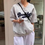 ゆるカワコーデ☆ナイロンTシャツ 半袖 スポーツ風 ロゴ刺繍 クール素材 | 17kg | 詳細画像1 