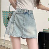 ゆるカワコーデ スカート付きデニムショートパンツ ハイウエスト | 17kg | 詳細画像2