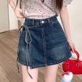 ゆるカワコーデ スカート付きデニムショートパンツ ハイウエスト | 17kg | 詳細画像7