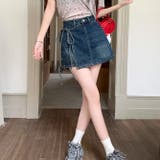 ゆるカワコーデ スカート付きデニムショートパンツ ハイウエスト | 17kg | 詳細画像17