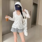 ゆるカワコーデ☆薄手フード付きパーカー 長袖フィット感あり 日焼け防止 | 17kg | 詳細画像3 