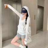 ゆるカワコーデ☆薄手フード付きパーカー 長袖フィット感あり 日焼け防止 | 17kg | 詳細画像5 
