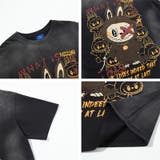 ゆるカワコーデ☆スプレー風プリント うさぎグラフィック オーバーサイズTシャツ | 17kg | 詳細画像3 