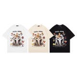 ゆるカワコーデ☆ネコプリント オーバーサイズ半袖Tシャツ | 17kg | 詳細画像3 